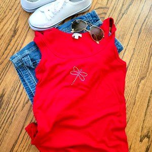 Upcycled Rhinestone Dragon Fly Tank Top